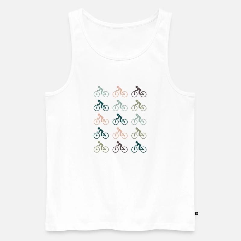Fahrrad - Männer Premium Bio Tank Top - Weiß