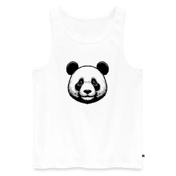 Panda - Männer Premium Bio Tank Top - Weiß - Vorne - Michal (187cm)
