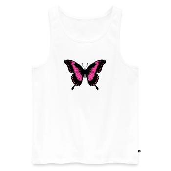 Butterfly - Men's Premium Organic Tank Top - white - Front - Michal (187cm)