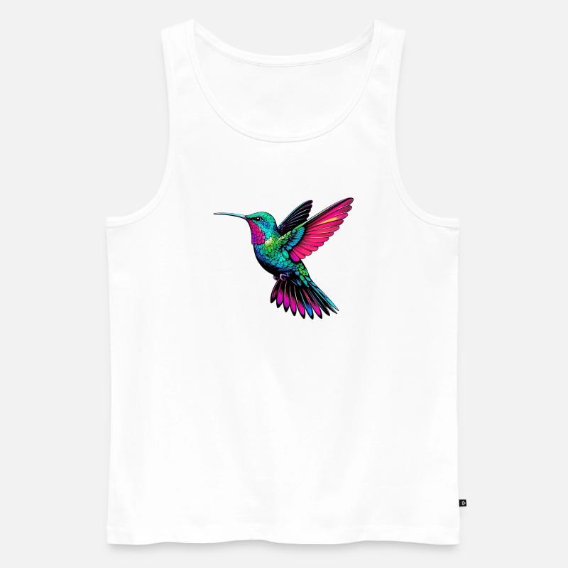 Kolibri - Männer Premium Bio Tank Top - Weiß