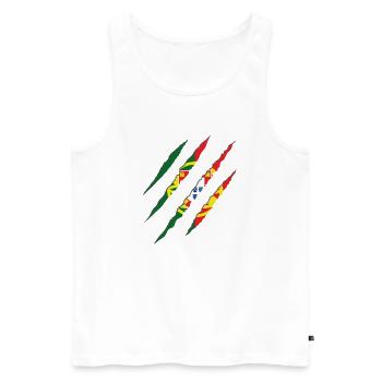 Portugal - Männer Premium Bio Tank Top - Weiß - Vorne - Michal (187cm)