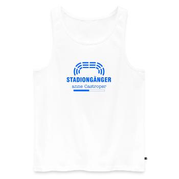 Stadiongänger Hoodie Bochum – Anne Castroper - Männer Premium Bio Tank Top - Weiß - Vorne - Michal (187cm)