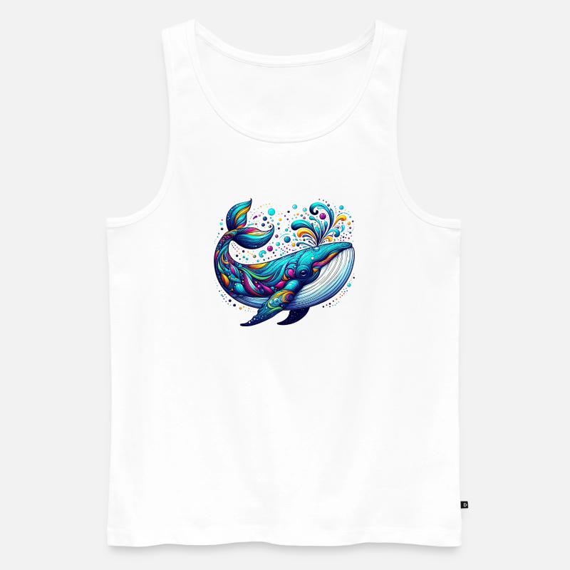 Wal - Männer Premium Bio Tank Top - Weiß