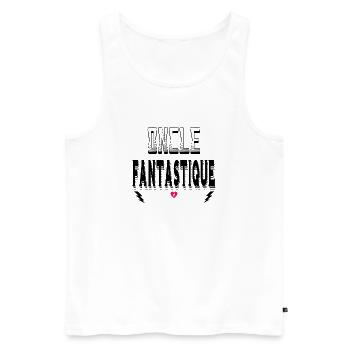 Oncle Fantastique - Débardeur bio Premium Homme - blanc - Devant - Michal (187cm)