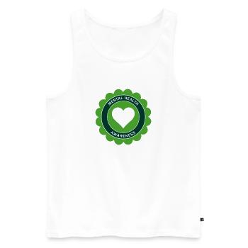 Mental Health Awareness - Men's Premium Organic Tank Top - white - Front - Michal (187cm)