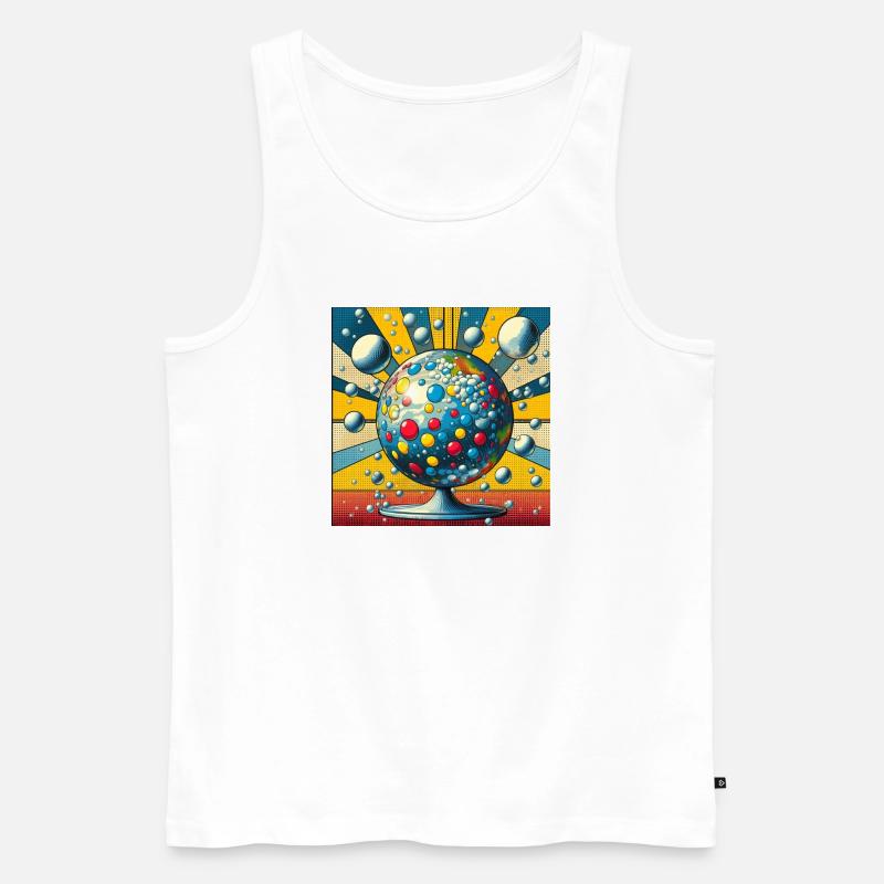 Kugel 1 - Männer Premium Bio Tank Top - Weiß