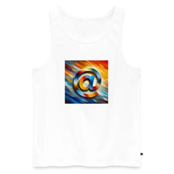 Symbol 5 - Männer Premium Bio Tank Top - Weiß - Vorne - Michal (187cm)