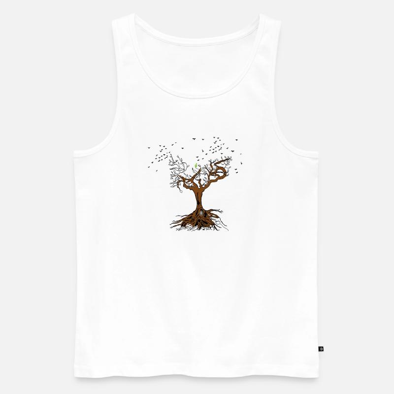 Lebensbaum - Männer Premium Bio Tank Top - Weiß