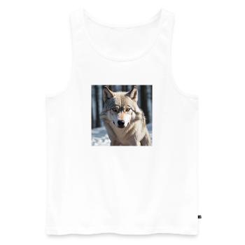 Loup - Débardeur bio Premium Homme - blanc - Devant - Michal (187cm)