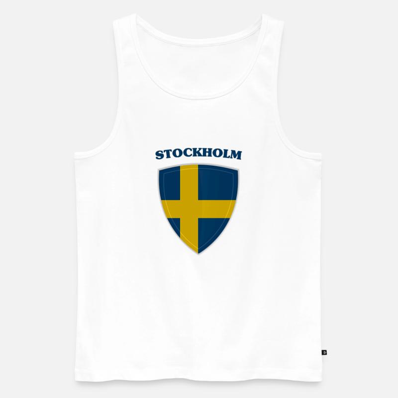 Stochholm - Männer Premium Bio Tank Top - Weiß