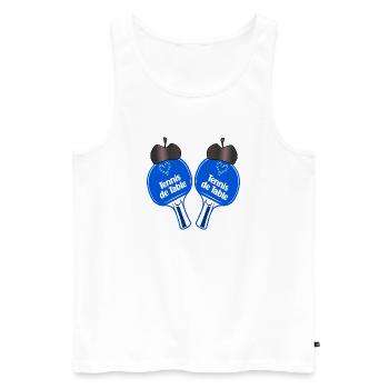 Basque Beret FRANCE - Table Tennis - Men's Premium Organic Tank Top - white - Front - Michal (187cm)