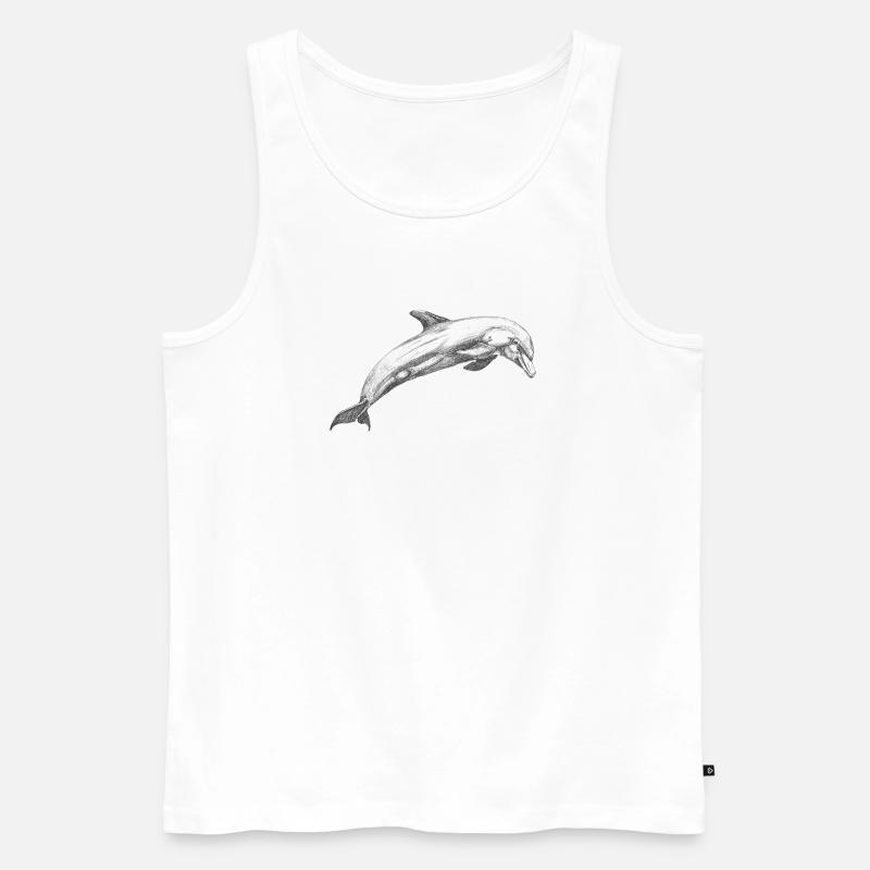 Delfin Dolphin - Männer Premium Bio Tank Top - Weiß