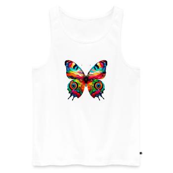 Papillon - Débardeur bio Premium Homme - blanc - Devant - Michal (187cm)