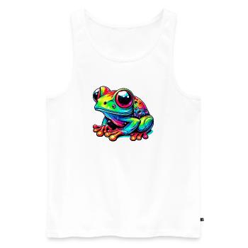 Grenouille - Débardeur bio Premium Homme - blanc - Devant - Michal (187cm)