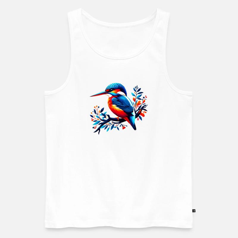 Eisvogel - Männer Premium Bio Tank Top - Weiß