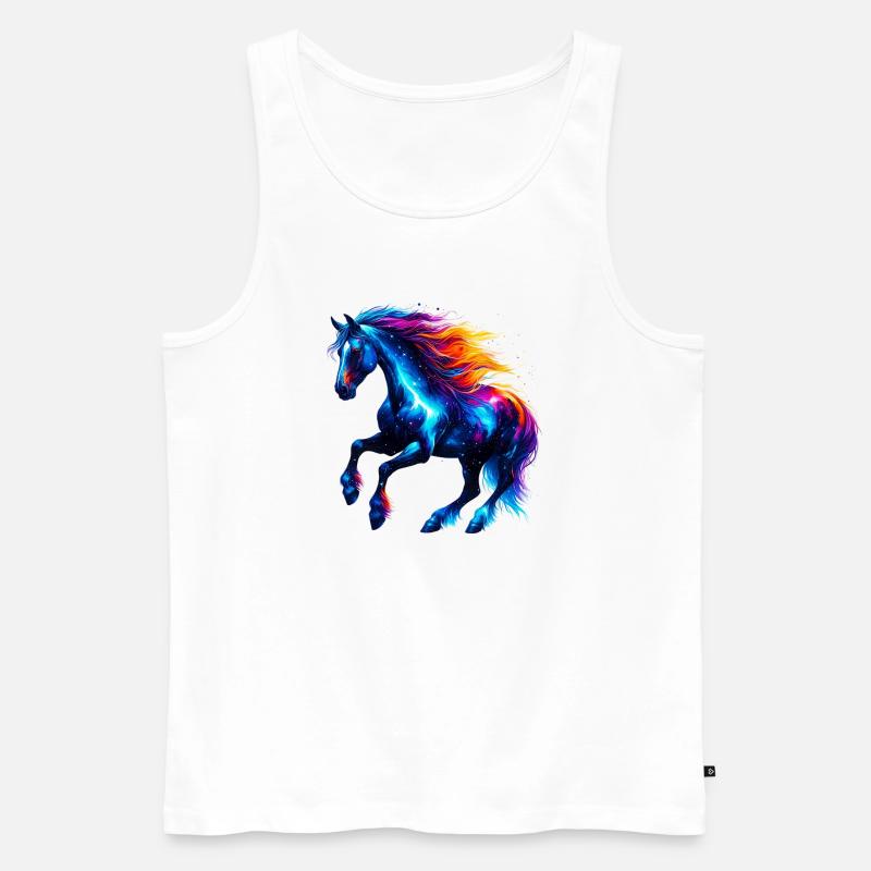 Pferd - Männer Premium Bio Tank Top - Weiß