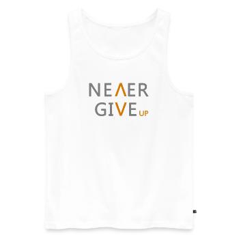 Never give up Embody the essence of perseverance - Men's Premium Organic Tank Top - white - Front - AI Model Male 178 light (178cm)