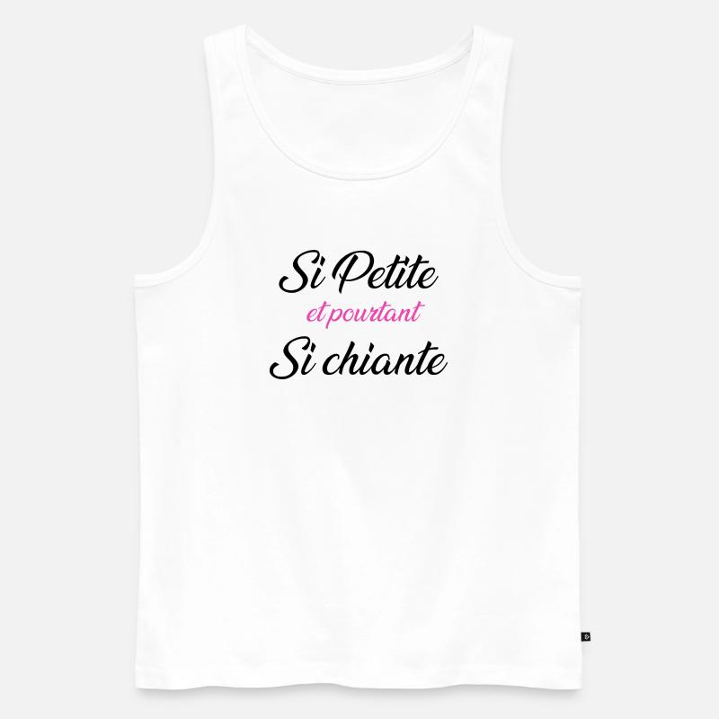 so klein und doch so langweilig - Männer Premium Bio Tank Top - Weiß