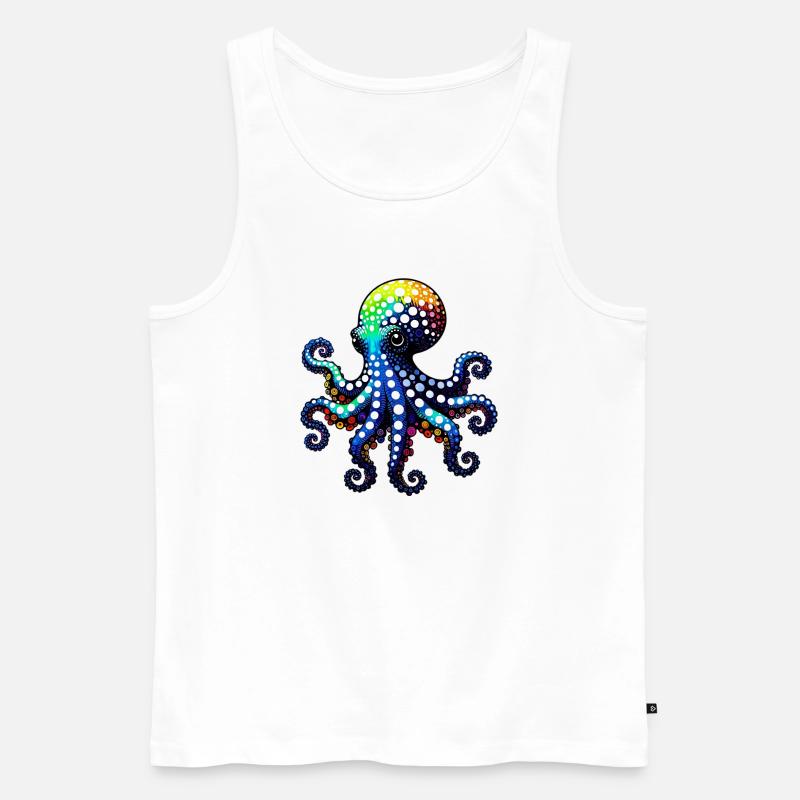 Krake - Männer Premium Bio Tank Top - Weiß