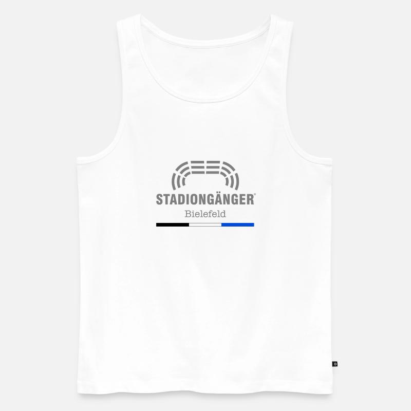 Stadiongänger Bielefeld I Unisex Geschenk - Männer Premium Bio Tank Top - Weiß