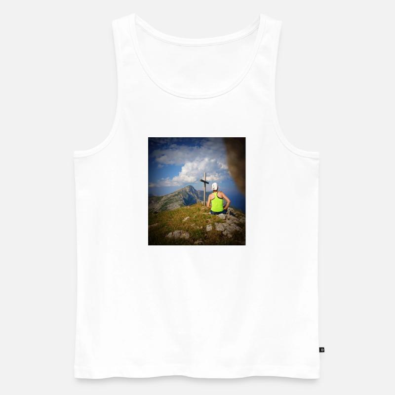 An der Spitze! - Männer Premium Bio Tank Top - Weiß