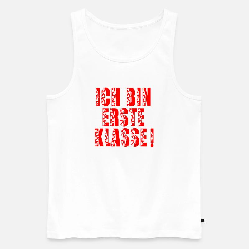 EINSCHULUNG - ICH BIN ERSTE KLASSE - Männer Premium Bio Tank Top - Weiß