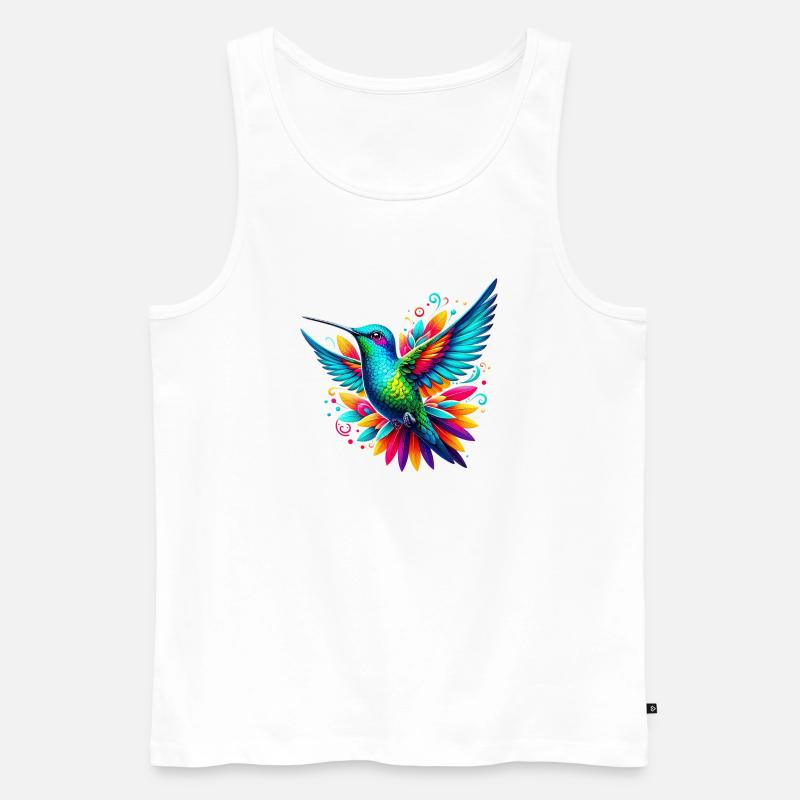Kolibri - Männer Premium Bio Tank Top - Weiß