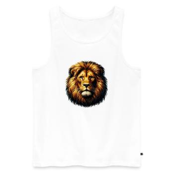 Lion - Débardeur bio Premium Homme - blanc - Devant - Michal (187cm)