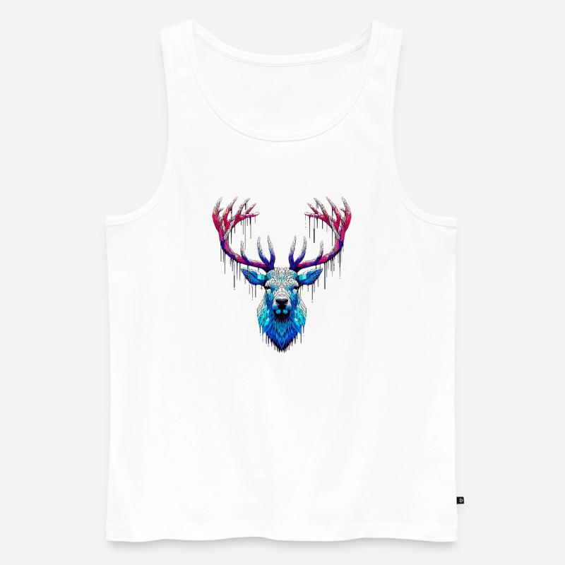 Eishirsch - Männer Premium Bio Tank Top - Weiß