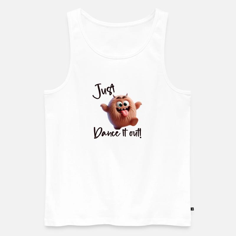 Tanzen Sie es einfach aus! - Männer Premium Bio Tank Top - Weiß