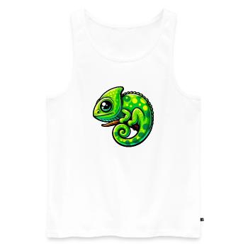 Caméléon - Débardeur bio Premium Homme - blanc - Devant - Michal (187cm)