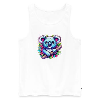 Koala - Débardeur bio Premium Homme - blanc - Devant - AI Model Male 178 light (178cm)