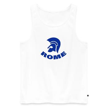 ROME - Männer Premium Bio Tank Top - Weiß - Vorne - Michal (187cm)