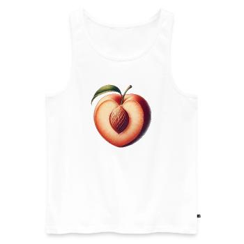 Peach in the shape of a heart: beauty of the fruit - Men's Premium Organic Tank Top - white - Front - Michal (187cm)