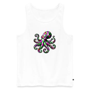 Octopus - Men's Premium Organic Tank Top - white - Front - Michal (187cm)