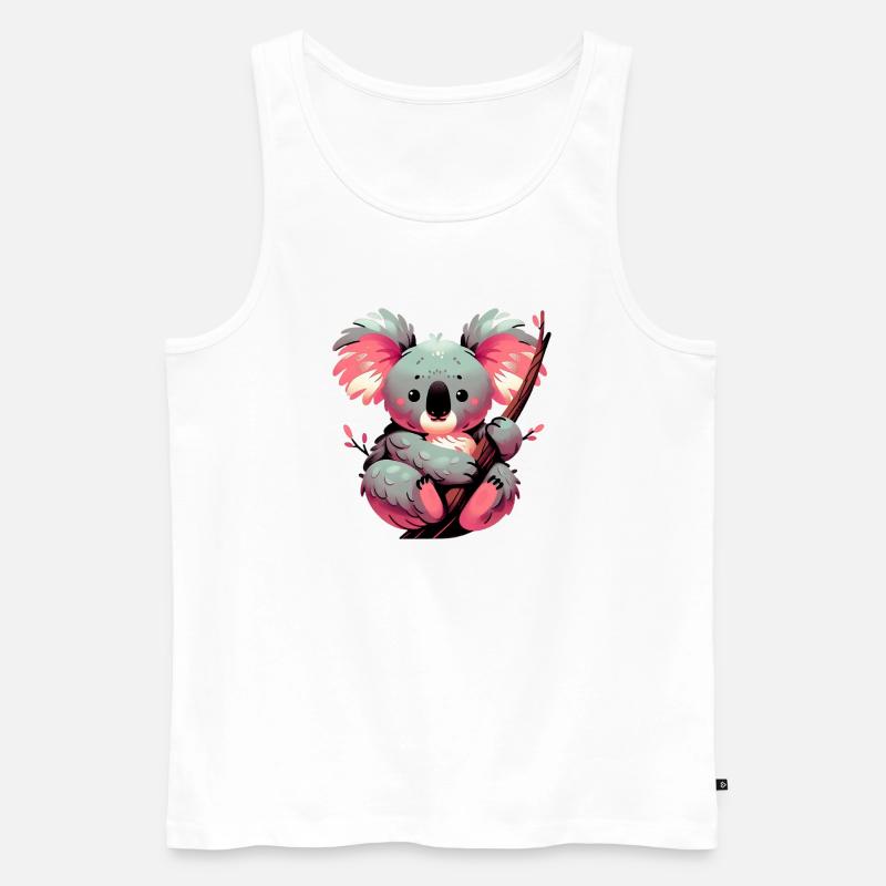 Koala - Männer Premium Bio Tank Top - Weiß