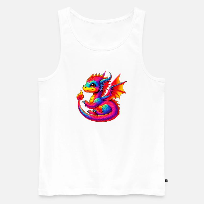 Drache - Männer Premium Bio Tank Top - Weiß