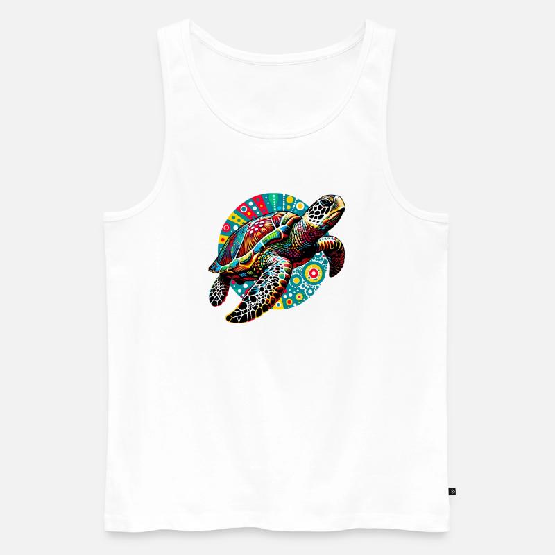 Schildkröte - Männer Premium Bio Tank Top - Weiß