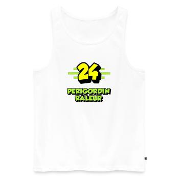 Klagendes Périgordin - Männer Premium Bio Tank Top - Weiß - Vorne - AI Model Male 178 light (178cm)