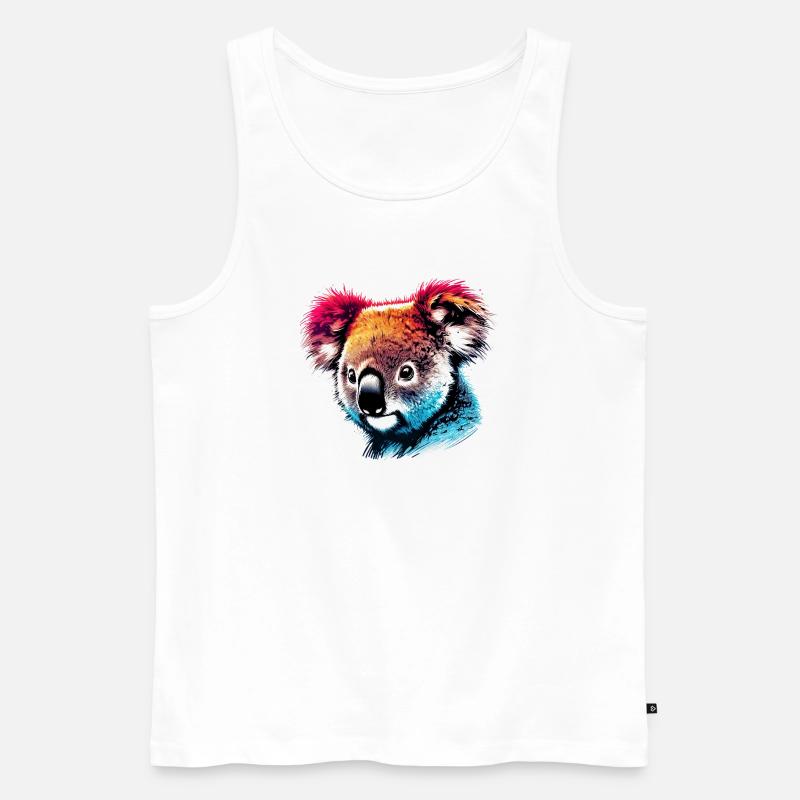 Koala - Männer Premium Bio Tank Top - Weiß