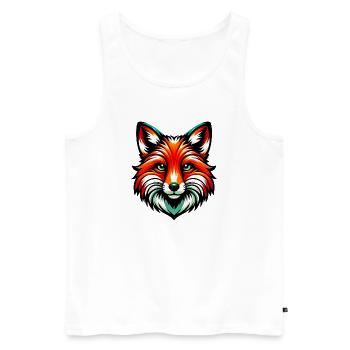 Fox - Men's Premium Organic Tank Top - white - Front - Michal (187cm)