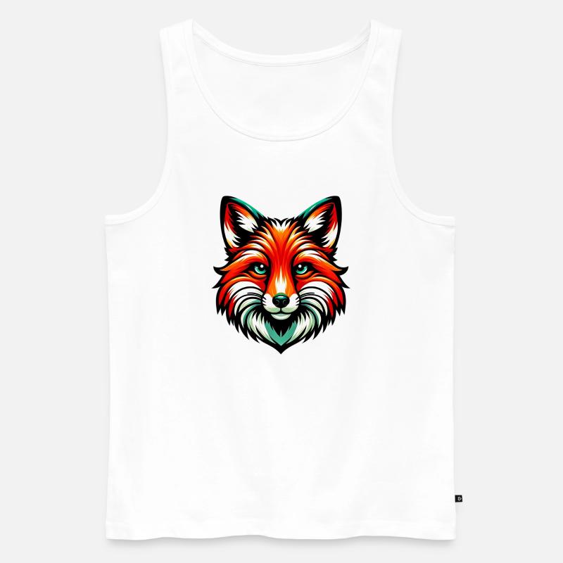 Fuchs - Männer Premium Bio Tank Top - Weiß