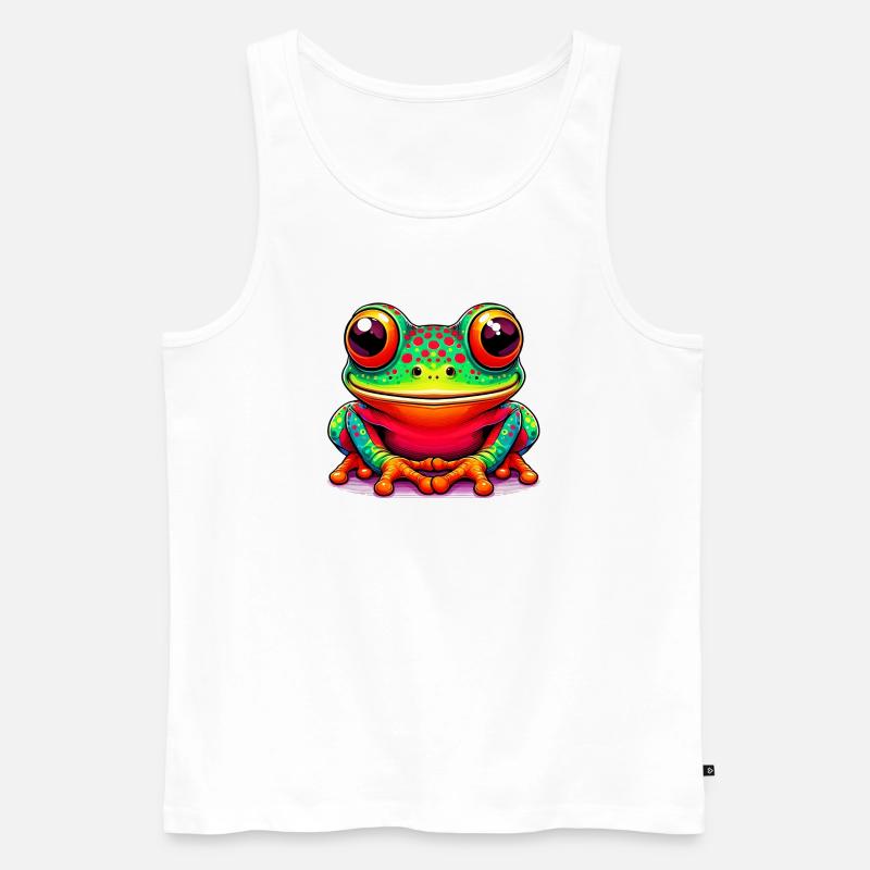 Frosch - Männer Premium Bio Tank Top - Weiß