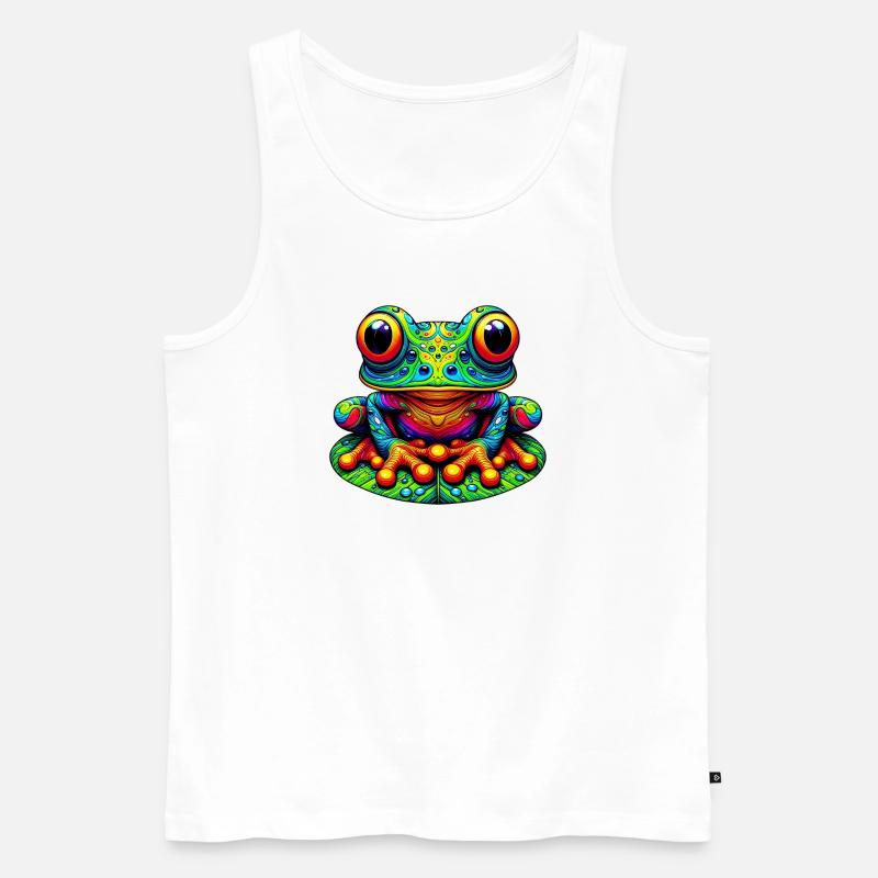 Frosch - Männer Premium Bio Tank Top - Weiß