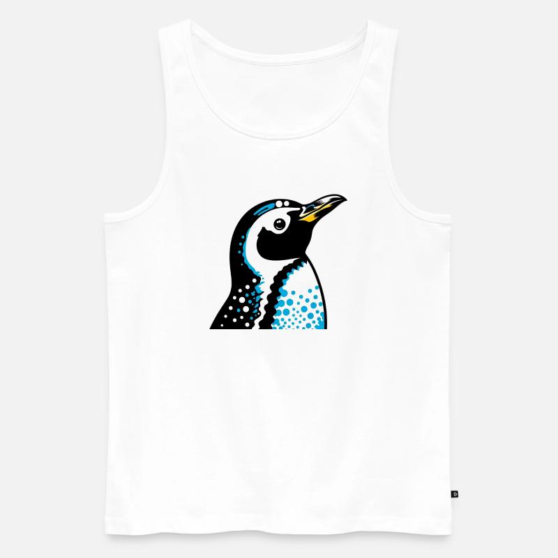 Pinguin - Männer Premium Bio Tank Top - Weiß