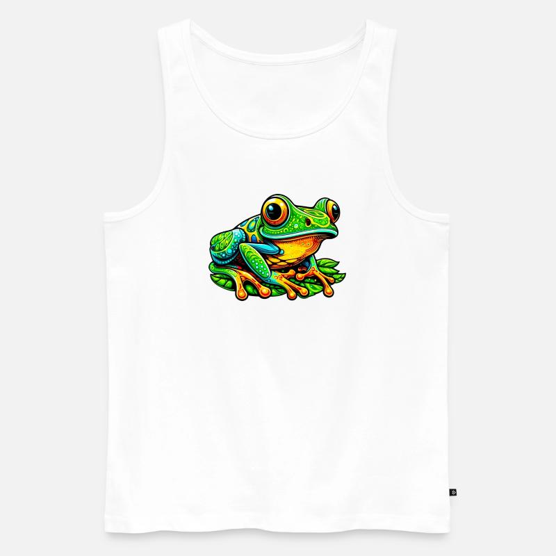 Frosch - Männer Premium Bio Tank Top - Weiß