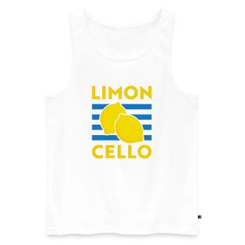 Limoncello Zitronen Tomato Girl Summer Italien - Männer Premium Bio Tank Top - Weiß - Vorne - Michal (187cm)