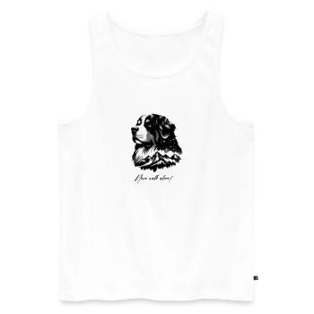 Berner Sennenhund - Männer Premium Bio Tank Top - Weiß - Vorne - Michal (187cm)