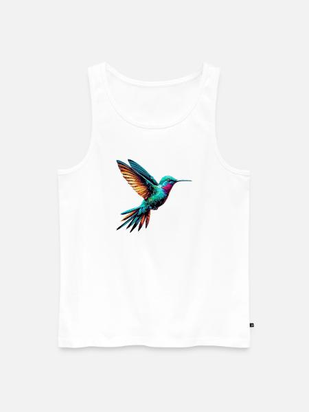 Hummingbird - Men's Premium Organic Tank Top - white