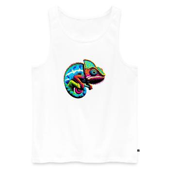 Caméléon - Débardeur bio Premium Homme - blanc - Devant - Michal (187cm)